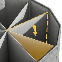 Organisateur de chaussures empilable avec compartiments réglables, forme circulaire, pliable, matériaux durables pour le rangement dans le placard