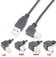Câble d'extension USB 2.0 Mini B à Type B femelle à angle droit gauche à 90 degrés personnalisé câble d'extension de données à montage sur panneau