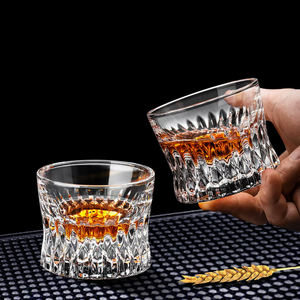American Ins Style Diamond Base Old Fashion <span class=keywords><strong>Vaso</strong></span> de chupito <span class=keywords><strong>Highball</strong></span> Glass Diseño a rayas para fiesta <span class=keywords><strong>Vaso</strong></span> De Whisky - Product Image 3