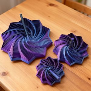 Tour de radis octogonale anti-stress, jouet sensoriel en spirale en forme d'étoile avec poignée, jouet anti-stress - Product Image 2