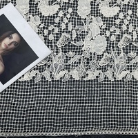 2025 Guipure dentelle tissus broderie oeillet Floral Sequin chimique dentelle Sequin tissu pour concevoir vos propres vêtements