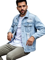 Veste en jean en coton pour homme de haute qualité, personnalisable OEM, style streetwear pour l'hiver
