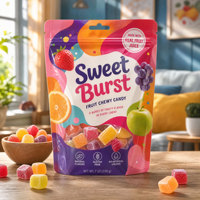 Sachets Doypack pour bonbons et snacks, faible MOQ, impression numérique personnalisée, refermables, en plastique souple avec fermeture éclair