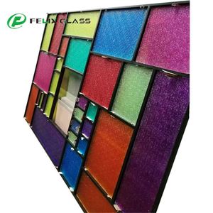 Fenêtre en verre teinté trempé avec feuille de cuivre et motifs personnalisables pour la décoration d'éclairage industriel et hôtelier - Product Image 2