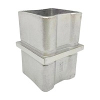 Condibe 304 acier inoxydable 40/50mm connecteurs d'angle de tuyauterie carrée pour garde-corps