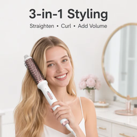 Nouveau 32/38/45mm PTC Ion volumateur brosse chauffante écran LCD peigne à Air chaud brosses à cheveux électriques
