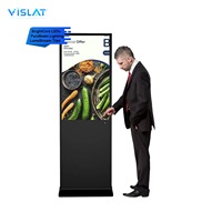 Écran tactile numérique portable tout-en-un Vislat Advertising 32/43/55 pouces LCD/LED pour événements, affichage vidéo numérique sur pied pour intérieur