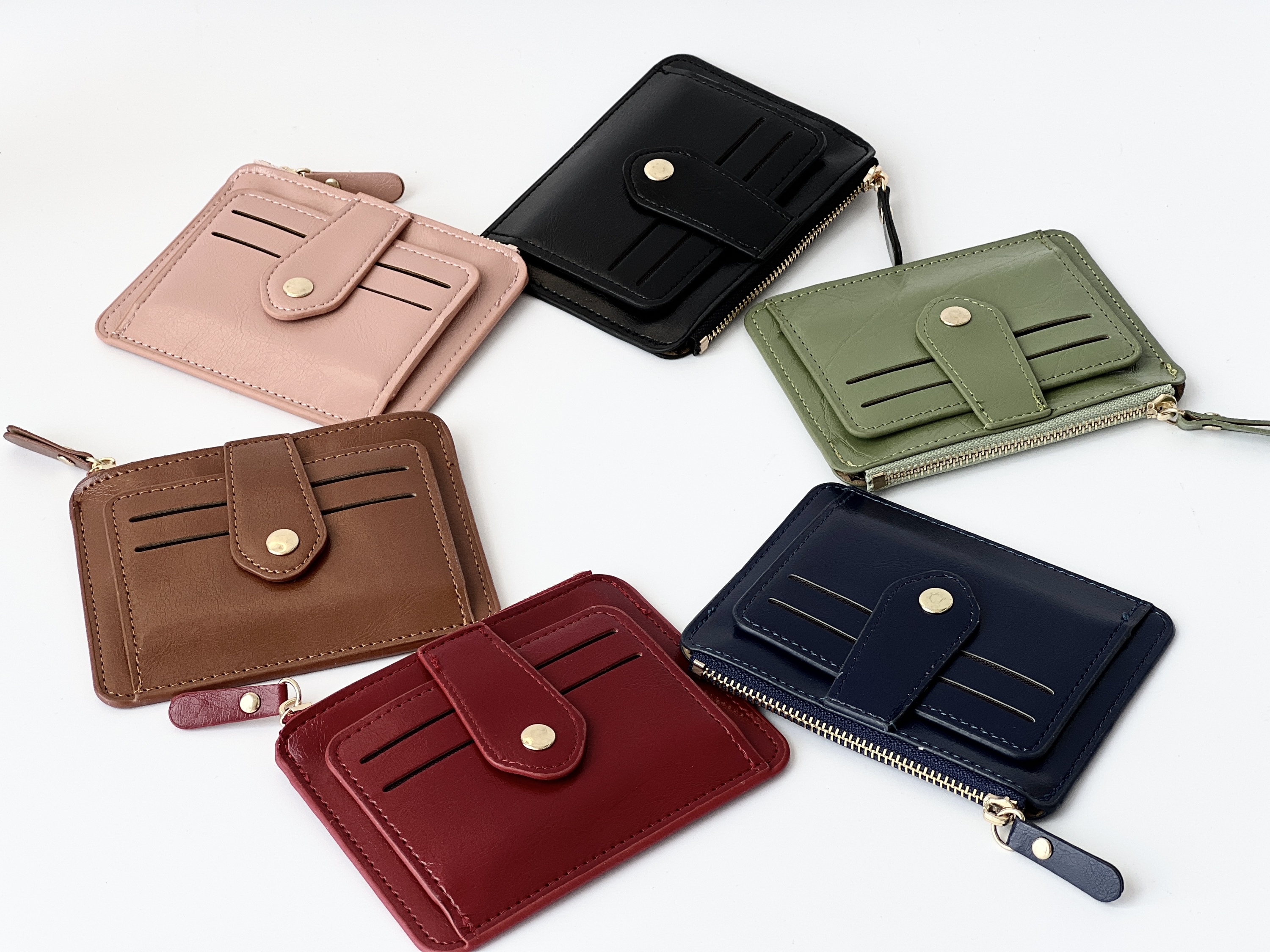 Porte-monnaie Minimaliste - Étui Cartes Noir - Petit Et Fin Pour Homme Et Femme - Fermeture Pinçable - 8