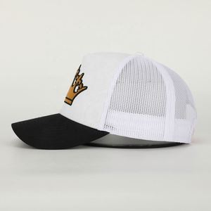 Wholesale Custom Logo Embroidery 5 Panel Dad <b>Hat</b> High Quality Cotton Gorras,White Sport Mens <b>Women</b> Trendy <b>Trucker</b> Cap - Product Image 3
