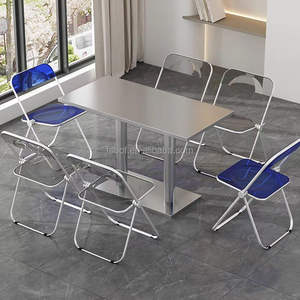 Moderno ristorante interno stile caffè in acciaio inox tavoli e sedie bianco tavolo e <span class=keywords><strong>arancione</strong></span> sedia per la caffetteria <span class=keywords><strong>mobili</strong></span> - Product Image 2