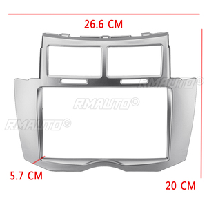 Kit d'adaptation de cadre de panneau de tableau de bord pour autoradio/stéréo 2 DIN DVD/CD pour Toyota Yaris Vitz Platz 2005 2006 2007 2008 2009-2011 - Product Image 3