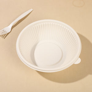 Bol à salade rond jetable en amidon de maïs Lvhe, bol à emporter pour la restauration rapide, bol à soupe, salade, nouilles sucrées, riz, vaisselle à emporter - Product Image 2