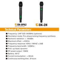 Madon Fourniture en usine Système de sonorisation MIC KD-4 série TFT Microphone sans fil à quatre canaux avec OK-DPA2 OK-2H MICROPHONE PORTABLE