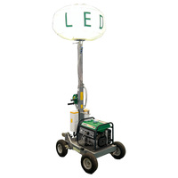Mât de levage électrique portable de 8 mètres en alliage d'aluminium monté sur véhicule avec télécommande pour tour d'éclairage d'urgence