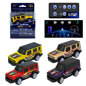 Voiture télécommandée 2,4 GHz <span class=keywords><strong>1</strong></span>:64 RC Jeep SUV avec corps en alliage, programmable par application, détection de gravité, 3 vitesses, lumières LED, pour enfants et collectionneurs - Product Image 1