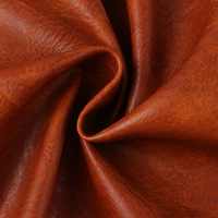 Tissu d'ameublement de voiture en vinyle tissé gaufré vintage Crazy Horse 1 mm Rexine artificiel Faux cuir synthétique Semi PU pour voiture