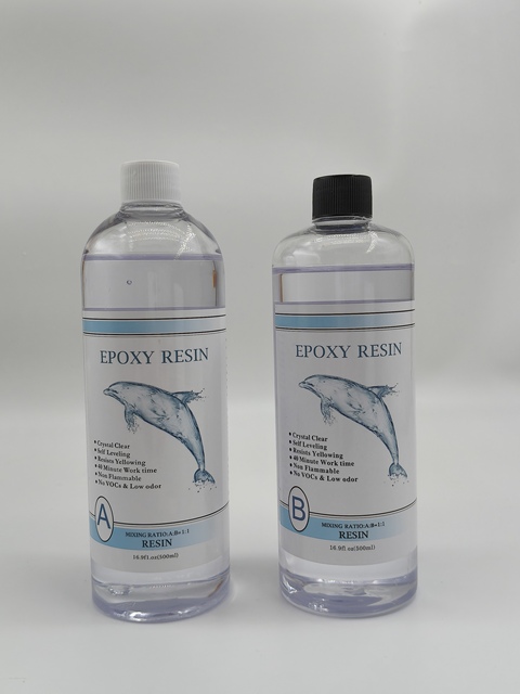 Two Component Liquid Epoxy Resin Hardener High Hardness Self Leveling Clear Epoxy Resin for Wood Coating Casting