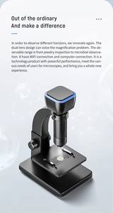 Chine 5MP sans fil monoculaire double lentille numérique diamant réglage Microscope <span class=keywords><strong>2000X</strong></span> Wifi PC connexion détection <span class=keywords><strong>USB</strong></span> 2.0 Interface - Product Image 6