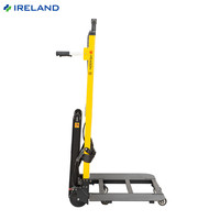 Chariot électrique pour monter les escaliers, capacité de charge de 159 kg, moteur à balais de 120 W, batterie au lithium 24 V, pour la logistique d'entrepôt