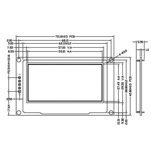 2.42 ''2.42 inch 128*64 OLED hiển thị Module 128x64 I2C giao diện IIC 4 pin ssd1309 trình điều khiển Trắng PMOLED màn hình LCD với PCB board - Product Image 6