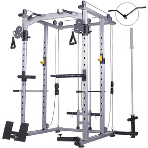 Gym Equipment Power Wall Smith Máquina Multi Funcional Dobrável <span class=keywords><strong>Squat</strong></span> <span class=keywords><strong>Rack</strong></span> com Cabos Power <span class=keywords><strong>Rack</strong></span> <span class=keywords><strong>Attachment</strong></span>