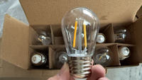 Ampoule LED à filament S14 E26/E27 2700K/2200K 1W, indice de protection IP65, certifiée CE/RoHS, garantie, utilisation en jardin, dimmable pour guirlandes lumineuses