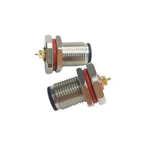 Conector de aviación de acero inoxidable HUA M12 IP68 impermeable de cobre 4A de 17 pines y 17 núcleos, con terminales macho y hembra de brida para alimentación - Product Image 2