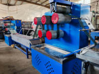 Volledig automatische PE-plastic extrusiemodule van roestvrij staal, Aziatisch merk, motor aangedreven gaas-extrusie productielijn voor eieren/fruit