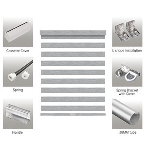 Persianas Zebra Inalámbricas SAMADHI de Grado de Seguridad, Persianas Zebra de Doble Capa Seguras para Niños, Persianas Zebra Modernas para Apartamentos - Product Image 3