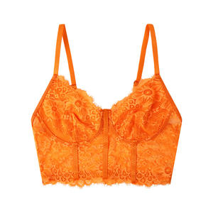 Oem Odm Dames Mode Oranje Sexy Lingerie <span class=keywords><strong>Corset</strong></span> Sexy Tops Kant <span class=keywords><strong>Corset</strong></span> Top Voor Vrouwen Push Up Bh - Product Image 4