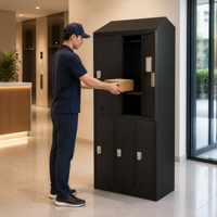 Boîte de dépôt de colis, casier de rangement intelligent, armoire électronique antivol en métal robuste avec clavier pour appartement, immeuble collectif, bureau, OEM