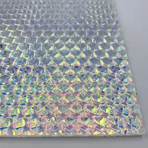 Lembar akrilik warna ajaib berlian heksagonal besar/bahan plastik/proyek dekorasi