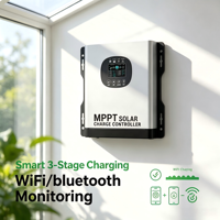 Contrôleur solaire MPPT haute efficacité avec surveillance WiFi et Bluetooth et accès à distance pour bateaux marins, camping-cars et stations d'énergie solaire
