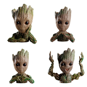 Factory Price Stock Wholesale Manufacturer Plastic Planters Outdoor Tree Man Baby Groot Toy Cheap Plant Flower Pots