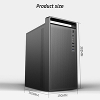 Boîtier d'ordinateur en aluminium avec ventilateur pour châssis de PC Micro ATX RGB, pleine tour, avec port avant USB, stock de PC de jeu, vente en gros