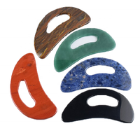 Planche de massage Gua Sha en pierre de jade naturelle en gros, outil de raclage manuel pour le corps et les fascias musculaires, pour le drainage lymphatique