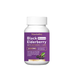 Cápsulas de Extrato de Sabugueiro Preto Personalizadas com Serviço OEM de Alta Qualidade e Marca Própria Disponíveis - Product Image 1