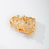 Broche en émail chat personnalisée en gros pour Noël, avec strass, motif animal, en stock