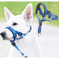 JIXIN Sicherer, verstellbarer Nylon-Hundemaulkorb mit Vibrations- und Geräuschtraining, Anti-Biss, atmungsaktiver Netz-Maulschutz für Fellpflege und Tierarztbesuche