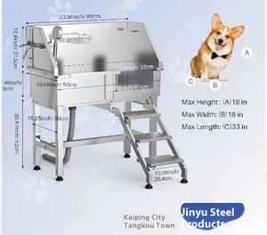 Piscine pour animaux de compagnie personnalisable en acier inoxydable Baignoire écologique pour chiens et chats pour animaleries - Product Image 4