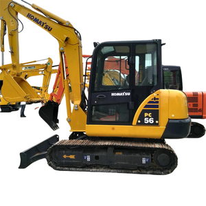 Miniexcavadoras hidráulicas sobre orugas para granja Komatsu 5ton usadas en venta caliente, PC56 miniexcavadora, excavadoras caseras de segunda mano - Product Image 1