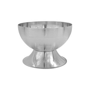 Bol à punch isotherme de luxe classique en or rose à rayures horizontales, écologique et personnalisable, en acier inoxydable triple couche durable - Product Image 1