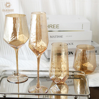 Verre à vin rouge en cristal rétro en forme de marteau de diamant créatif, verre à champagne