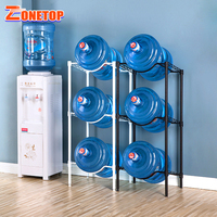 Étagères en métal blanc pour supermarché, sur pied, supports de rangement pour bouteilles, support pour bouteilles d'eau de 5 gallons