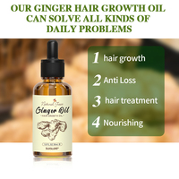Serum Minyak Pertumbuhan Rambut Jahe Perawatan Rambut Hitam Vegan Organik Alami Grosir Label Pribadi untuk Mengatasi Kerontokan Rambut