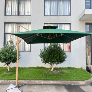Sombrilla Grande <span class=keywords><strong>Roma</strong></span> Uplion, Sombrilla Doble para Jardín y Patio, Poste Lateral de Aluminio con Manivela, Base Cruzada, Protección UV e Impermeable - Product Image 2