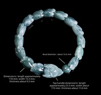 Bracelet en jadéite naturelle de qualité supérieure pour homme, motif Dragon 3D bleu aquatique, avec certificat CMA, vente en gros