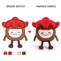 Porte-clés en peluche personnalisé chien bouledogue dessin animé OEM ODM 10cm, pendentif mignon en peluche, breloque de sac, poupée chiot, cadeau promotionnel rouge