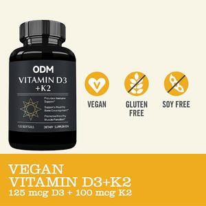 大人用有機ビタミンD3 + K2ソフトゲルカプセル-骨密度を高め、必須栄養素を提供 - Product Image 5