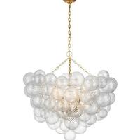JYLIGHTING Lustre moderne en verre soufflé à la main, motif grappe de raisins, spirale côtelée, ambre, luminaire suspendu pour salle à manger, pour l'hôtel Conrad